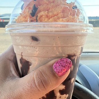 Sister Sister Coffee House - Almond milk TUXEDO, blended w/whipped cream...refreshingly delicious! - Coffee & Tea Near Me - Rosamond, California Sister Sister Coffee House - Almond milk TUXEDO, blended w/whipped cream...refreshingly delicious! - Coffee & Tea Near Me - Rosamond, California