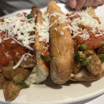 Tony And Luigis - Sausage, Pepper and Onion Sub HALF - Italian Near Me - Georgetown, Texas Tony And Luigis - Sausage, Pepper and Onion Sub HALF - Italian Near Me - Georgetown, Texas