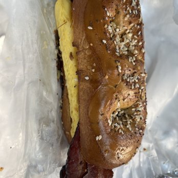 Rowhome Coffee - Everything Pretzel with Bacon, Egg & Cheese - Coffee & Tea Near Me - Philadelphia, Pennsylvania Rowhome Coffee - Everything Pretzel with Bacon, Egg & Cheese - Coffee & Tea Near Me - Philadelphia, Pennsylvania