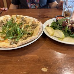Pizza and salad Pizza and salad