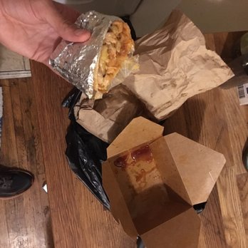 Ess & Bentch - Schnitzel (salad order came as a wrap)  12 Pieces House Sauce Wings missing French Fries missing Egg rolls order not in photo - Hot Dogs Near Me - Brooklyn, New York