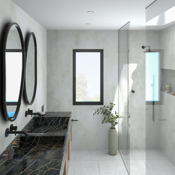 Studioayse - Master Bathroom With Double vanity - Interior Design Near Me Studioayse - Master Bathroom With Double vanity - Interior Design Near Me
