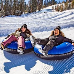 Adventure Mountain Lake Tahoe - 2 ladies snowtubing