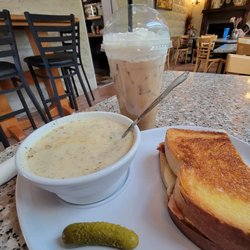 Clark Street Cafe and Bakery - Grilled Ham & Cheese with Baked Potatoe Soup
