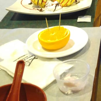 Sake 2 Me Sushi - Deep fried green tea ice cream, orange, & miso soup.. - Sushi Bars Near Me - Simi Valley, California