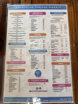 Menu photo 1 Taco Station Pompano Beach, FL Menu photo 1 Taco Station Pompano Beach, FL