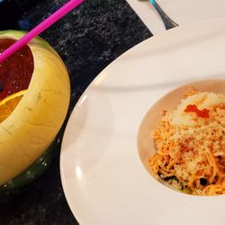 Kochi Sushi And Steakhouse - Scorpion Bowl and Spicy Crab and Seaweed Salad