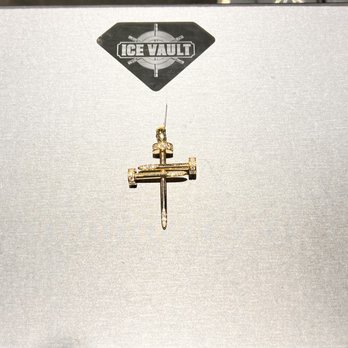Ice Vault - Cartier Style Cross (14K Italian Gold VVS Colorless Diamonds) - Jewelry Near Me - Sacramento, California