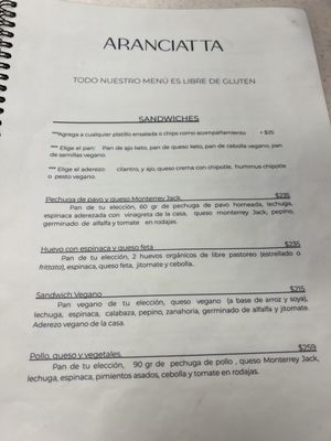 Menu photo 1 Aranciatta Ciudad de México, DIF