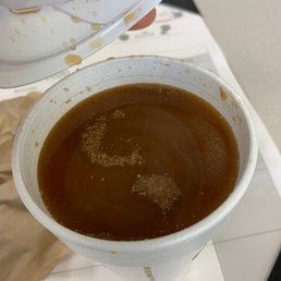 Separated chunks of milk in my coffee Separated chunks of milk in my coffee