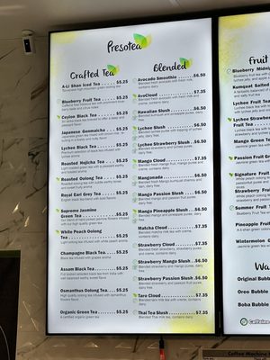 Menu photo 4 Presotea Rancho Bernardo San Diego, CA