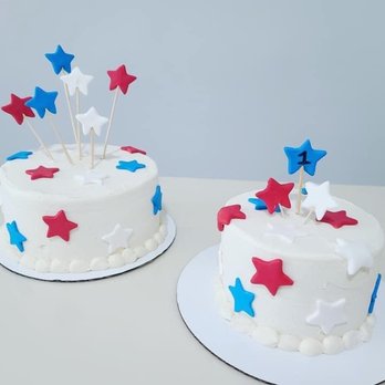 Sweets by Jordan - two cakes decorated with red, white and blue stars - Bakeries Near Me - DECATUR, Alabama Sweets by Jordan - two cakes decorated with red, white and blue stars - Bakeries Near Me - DECATUR, Alabama