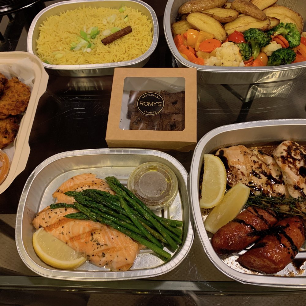 Romy’s Events & Catering - Vegetable Fritters, Grilled Salmon, Mixed Grill, Potatoes and Vegetables, and Surprise Brownies - Venues & Event Spaces Near Me - Aurora, Ontario Romy’s Events & Catering - Vegetable Fritters, Grilled Salmon, Mixed Grill, Potatoes and Vegetables, and Surprise Brownies - Venues & Event Spaces Near Me - Aurora, Ontario