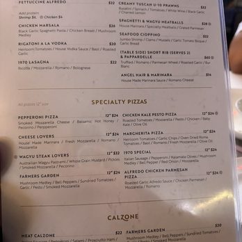 19seventy - Menu - Italian Near Me - Whittier, California