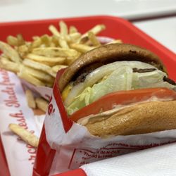 In-N-Out Burger - Double Double with onions + French Fries