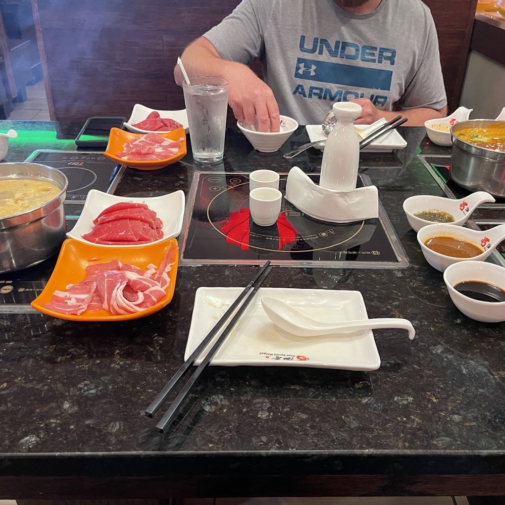 Table set up before the slaughter