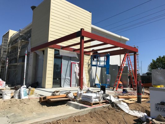 Structural steel added to a Dunkin' in El Cajon
