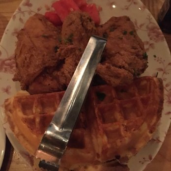 Yardbird Table & Bar - Fried Chicken n ' Watermelon n ' Waffles - wish we'd gotten the dish of just fried chicken - Southern Near Me - Miami Beach, Florida