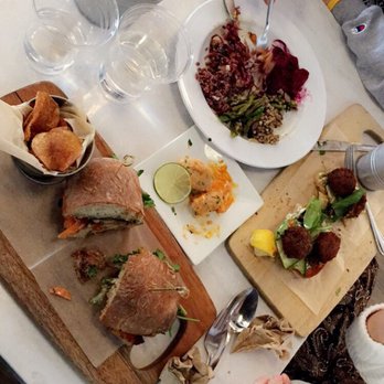 The Corner Pantry - Pork belly banh mi, falafel sandwich, cold bar, salmon cakes all mouth watering delicious - Cafes Near Me - Baltimore, Maryland