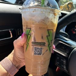 Clutch Coffee Bar - Amped bourbon caramel. My first time and it's yummy.