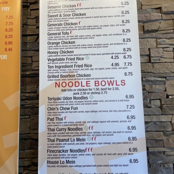 Chin's Asia Fresh - Menu 3 of 3 - Chinese Near Me - Middleton, Wisconsin