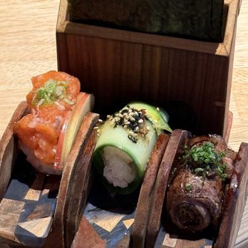 Kitsu Nori - A closer look at the hand-roll set up - Japanese Near Me - Austin, Texas Kitsu Nori - A closer look at the hand-roll set up - Japanese Near Me - Austin, Texas