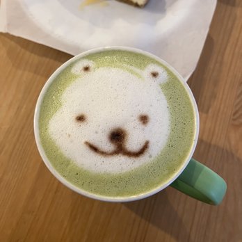 Cafe Maji - Matcha latte and strawberry cheesecake - Coffee & Tea Near Me - Artesia, California