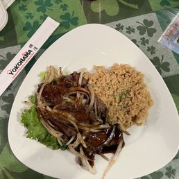 Wafu steak with fried rice Wafu steak with fried rice