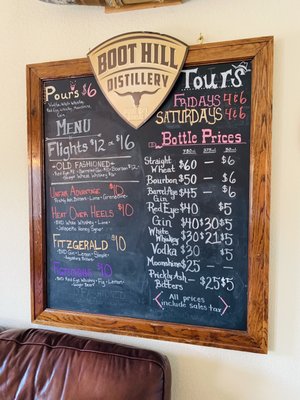 Menu photo 4 Boot Hill Distillery Dodge City, KS