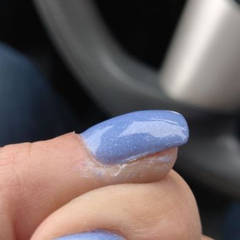 RR Nails & Spa - Didn't even care to file and clean the residues. - Nail Salons Near Me - Katy, Texas