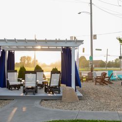 Get your custom pergola installed by the Raber Patio team, stop by our outdoor showroom in Shipshewana.