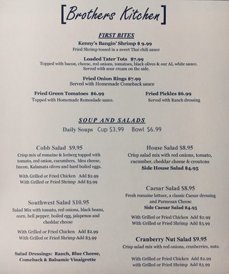 Menu photo 5 Brothers Kitchen Niceville, FL