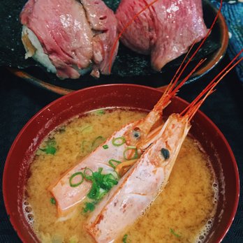Sushi Murayama - Wagyu musubi with shrimp miso soup! Amazing 3 - Sushi Bars Near Me - Honolulu, Hawaii Sushi Murayama - Wagyu musubi with shrimp miso soup! Amazing 3 - Sushi Bars Near Me - Honolulu, Hawaii