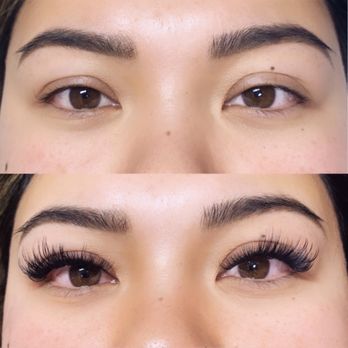 Lash Rebel SD - Before and After. She did a Mega Volume set for me. :) - Eyelash Service Near Me - San Diego, California