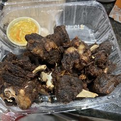 Paul's Unique Gourmet - Burnt inedible Fried Goat