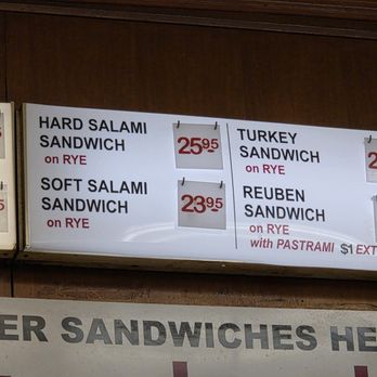 Katz's Delicatessen - menu - Delis Near Me - New York, New York