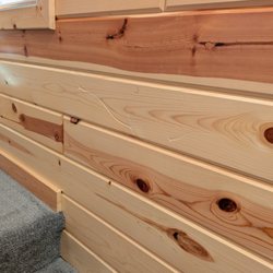 Schneiderman’s Furniture - Dented wall paneling