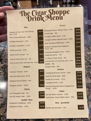 Menu photo 2 The Cigar Shoppe Cumming, GA Menu photo 2 The Cigar Shoppe Cumming, GA