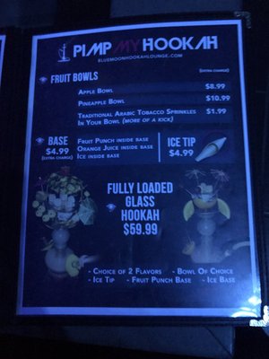 Menu photo 1 Blue Moon Hookah Lounge Los Angeles, CA Menu photo 1 Blue Moon Hookah Lounge Los Angeles, CA