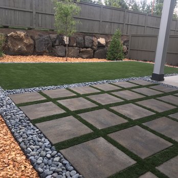 NW Turf Services - Pavers, stone, turf!! Check out the perfect lines! - Artificial Turf Near Me