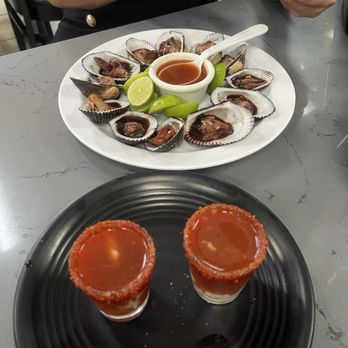 Mariscos Los Dorados - Shot de Ostión / Oyster Shot Pata de mula - Mexican Near Me - Paramount, California Mariscos Los Dorados - Shot de Ostión / Oyster Shot Pata de mula - Mexican Near Me - Paramount, California