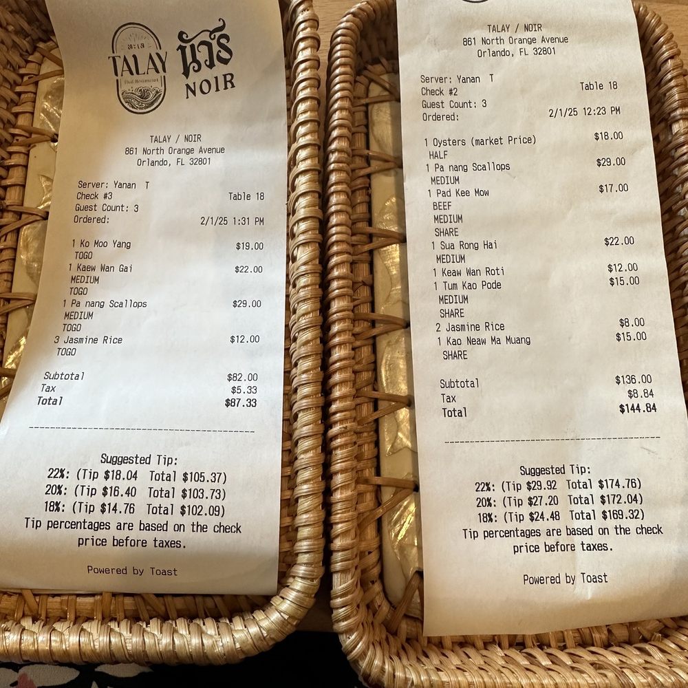 TALAY - Bills checks - Thai Near Me - Orlando, Florida TALAY - Bills checks - Thai Near Me - Orlando, Florida