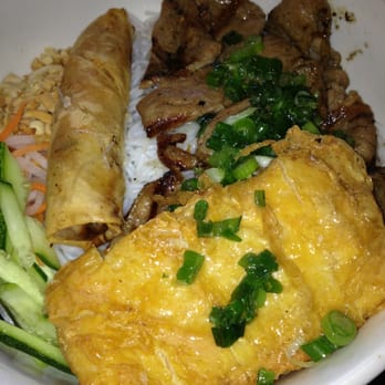 Sidestreet Pho - B2: grilled pork chop, egg roll and shrimp stuffed tofu skin - Vietnamese Near Me - Alameda, California