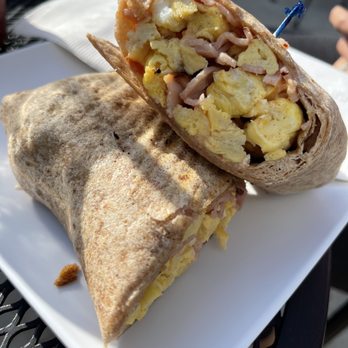 On The Edge - Breakfast wrap with ham - Coffee & Tea Near Me - Clovis, California On The Edge - Breakfast wrap with ham - Coffee & Tea Near Me - Clovis, California