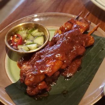 Mitr Thai - Gai Gor Lae (grilled marinated chicken skewers with house made paste). - Thai Near Me - New York, New York
