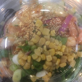 Poke Me - Top of moms bowl- added green onion, corn, seeds - Poke Near Me - Rancho Palos Verdes, California