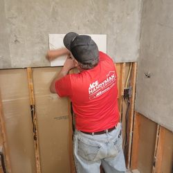 ACE Handyman Services - Full bathroom remodel.