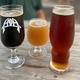 two glasses of beer