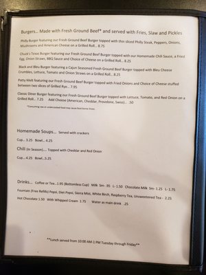 Menu photo 1 Chuck's Main St. Diner Luzerne, PA