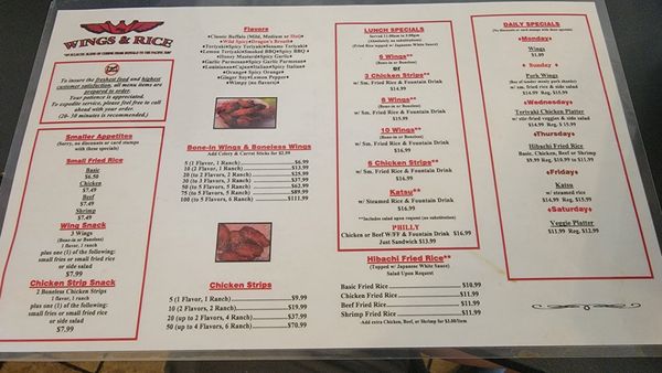 Menu photo 2 Wings & Rice Tucson, AZ